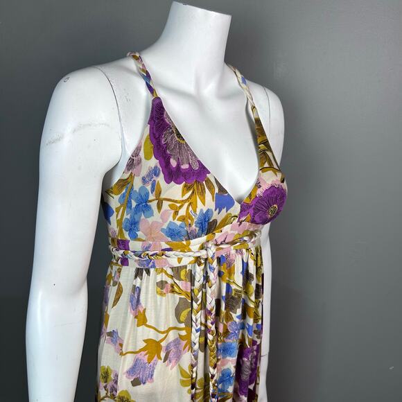 Anthropologie Tracy Reese Dress XS Petite Grecian Bloomcore Slip Tencel VTG Midi - Picture 5 of 15